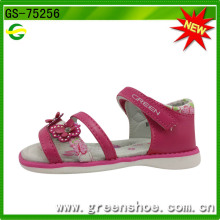 Girls Summer PU Sandals with Butterfly Flower